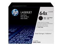HP 64X 2er Pack Schwarz LaserJet Tonerpatrone (CC364XD)