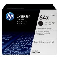 HP 64X 2er Pack Schwarz LaserJet Tonerpatrone (CC364XD)