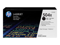 HP 504X 2er Pack Schwarz LaserJet Tonerpatrone (CE250XD)