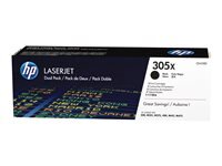 HP 305X 2er Pack Schwarz LaserJet Tonerpatrone (CE410XD)
