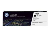 HP 312X 2er Pack Schwarz LaserJet Tonerpatrone (CF380X)