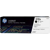 HP 312X 2er Pack Schwarz LaserJet Tonerpatrone (CF380X)