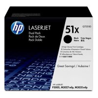HP 51X 2er Pack Schwarz LaserJet Tonerpatrone (Q7551XD)