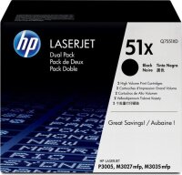 HP 51X 2er Pack Schwarz LaserJet Tonerpatrone (Q7551XD)