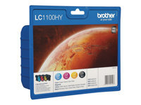 BROTHER LC1100HY Value Pack 4er Pack Schwarz, Gelb, Cyan,...