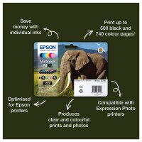 EPSON 24XL XL Cyan Tintenpatrone