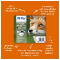 EPSON T1281 Größe M Schwarz Tintenpatrone