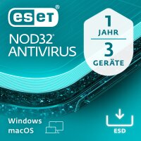 ESET ESD NOD32 Antivirus 3 User 1 Jahr