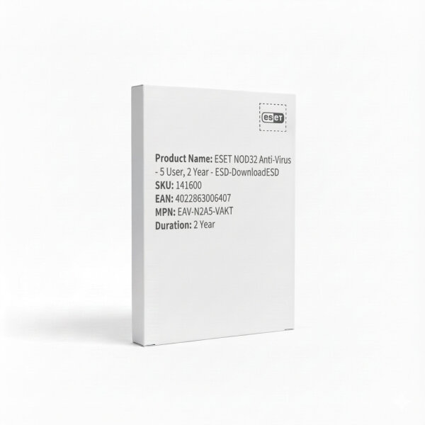 ESET ESD NOD32 Antivirus 5 User 2 Jahre