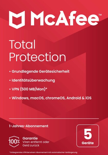 MCAFEE Total Protection 2018 DE (5D-1Y)