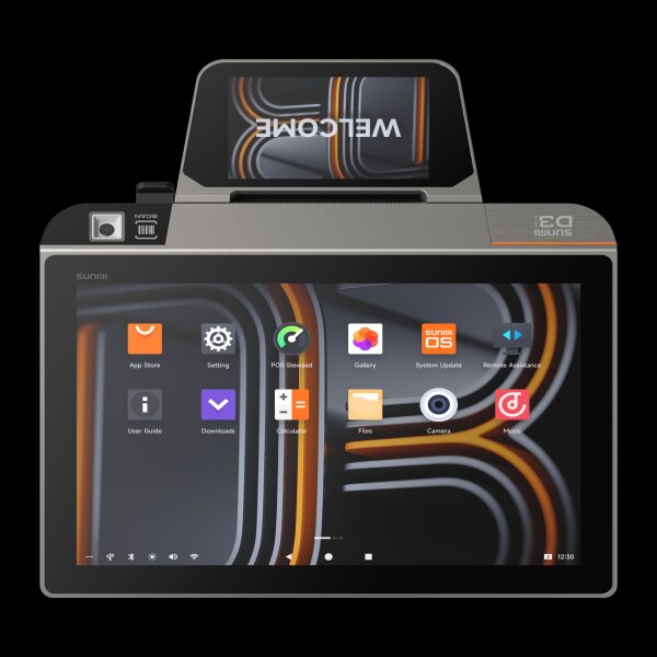 Sunmi D3 Mini POS Kassensystem (Android) 58mm Drucker, Chip, KD, Scanner (2D), USB, BT (BLE, 5.0), Ethernet, WLAN, NFC ( P01260026 )