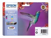 EPSON T0807 Multipack Schwarz, Gelb, Cyan, Magenta, hell...
