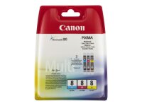 CANON CLI 8 Multipack 3er Pack Gelb, Cyan, Magenta...