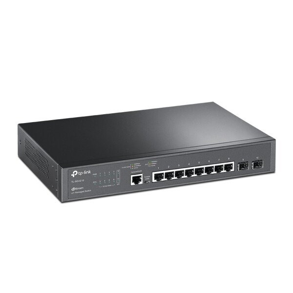 TP-LINK JetStream™ 8-Port Gigabit L2+ Managed Switch with 2 SFP Slots  ( TL-SG3210 )