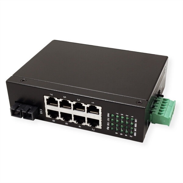 ROLINE Industr Switch 7x10/100 100FX SC
