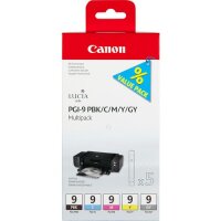 CANON PGI 9 PBK/C/M/Y/GY Multi Pack 5er Pack Grau, Gelb,...