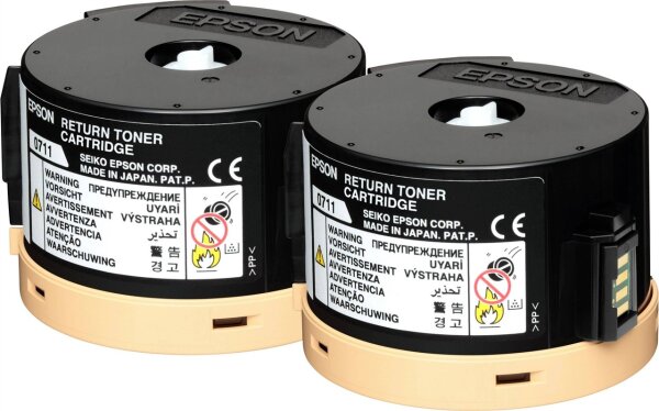 EPSON 0711 2er Pack Schwarz Tonerpatrone Epson Return Program