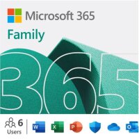 MICROSOFT 365 Family Abonnement-Lizenz 1 Jahr, 6...
