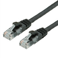 VALUE - Patch-Kabel - RJ-45 (M) - RJ-45 (M) - 2 m - UTP - CAT 6a - gepresst, glatt - Schwarz, RAL 90