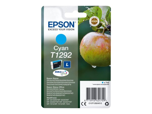 EPSON T1292 L Größe Cyan Tintenpatrone  ( C13T12924012 )