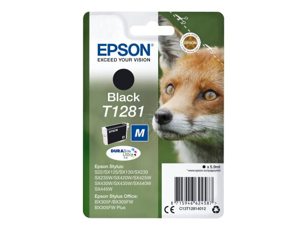 EPSON T1281 Größe M Schwarz Tintenpatrone