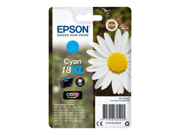 EPSON 18XL XL Cyan Tintenpatrone