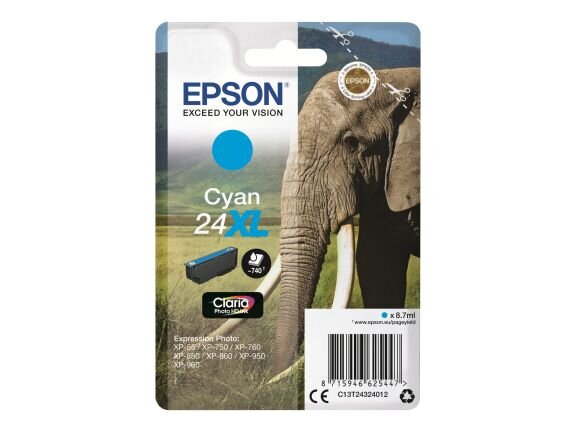 EPSON 24XL XL Cyan Tintenpatrone