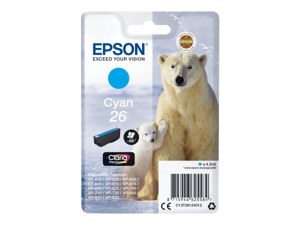 EPSON 26 Cyan Tintenpatrone