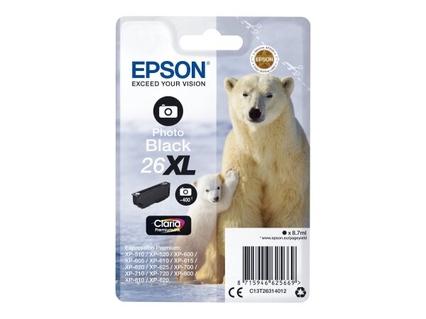 EPSON 26XL XL Photo schwarz Tintenpatrone