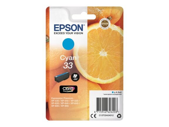 EPSON 33 Cyan Tintenpatrone  ( C13T33424012 )