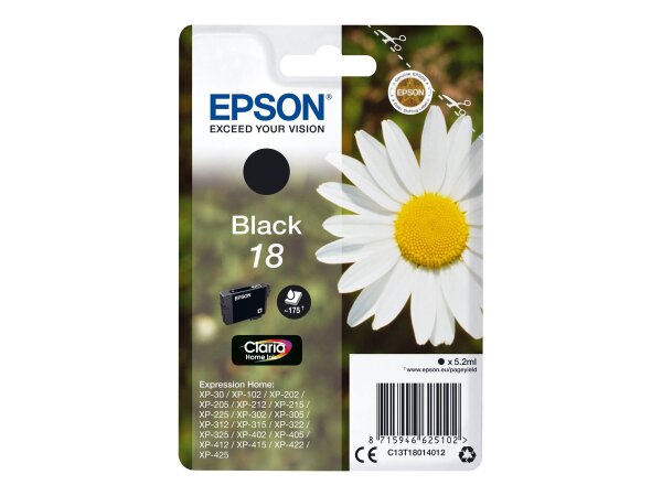 EPSON 18 Schwarz Tintenpatrone  ( C13T18014012 )