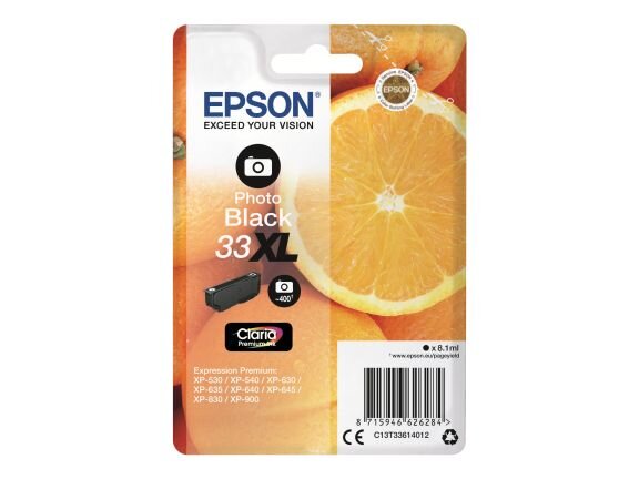 EPSON 33XL XL Photo schwarz Tintenpatrone