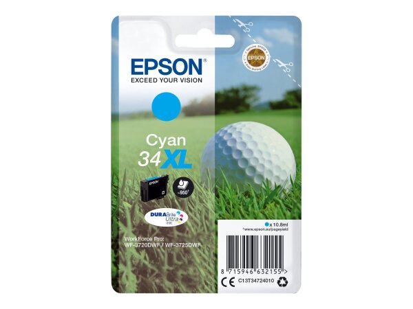 EPSON 34XL XL Cyan Tintenpatrone