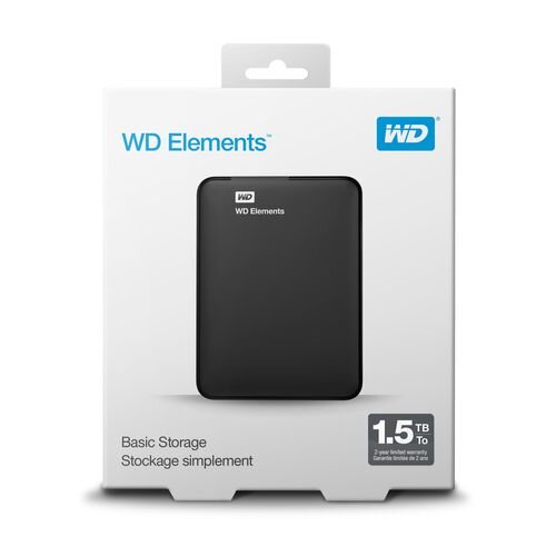 WESTERN DIGITAL WD Elements 1,5TB HDD USB3.0 Portable 6,4cm 2,5Zoll RTL extern RoHS compliant Low co