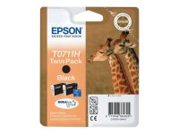 EPSON T0711 Twin Pack 2er Pack Schwarz Tintenpatrone