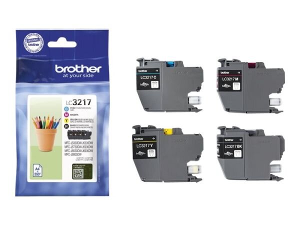 BROTHER LC3217 Value Pack 4er Pack Schwarz, Gelb, Cyan, Magenta Tintenpatrone