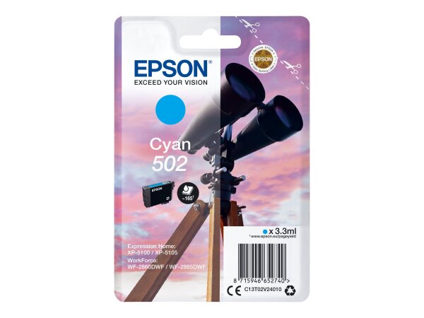 EPSON Ink/502 Binocular 3.3ml CY