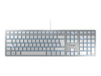 CHERRY Keyboard KC 6000 Slim silber/weiß