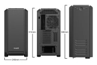 BE QUIET Silent Base 601 Schwarz Midi Tower Gaming Gehäuse Glasfenster gedämmt  ( BGW26 )
