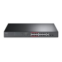 TP-LINK 16-Port 10/100 Mbps + 2-Port Gigabit Rackmount...