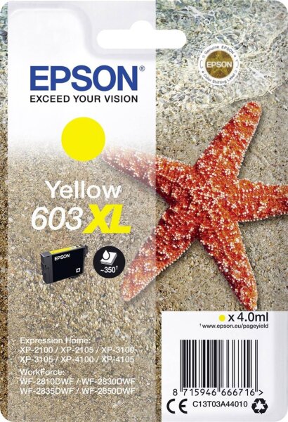 EPSON SINGLEPACK YELLOW 603XL INK
