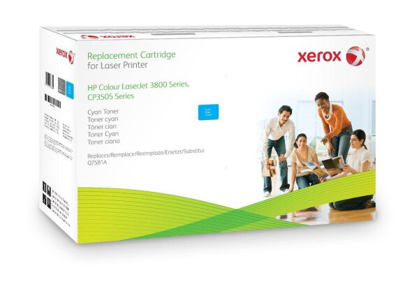 XEROX HP Colour LaserJet CP3505 series Cyan Tonerpatrone kompatibel zu HP Q7581A ( 003R99760 )