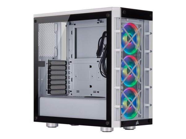 CORSAIR Midi Crystal 465X Tempered Glass Smart Case (W)  ( CC-9011189-WW )