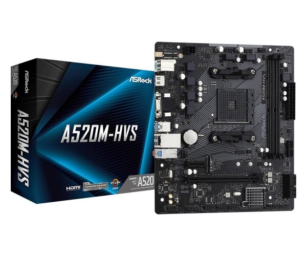 ASROCK MB ASRock A520M-HVS SAM4  ( 90-MXBE60-A0UAYZ )