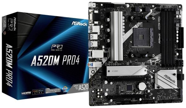 ASROCK MB ASRock A520M Pro4 SAM4  ( 90-MXBDU0-A0UAYZ )