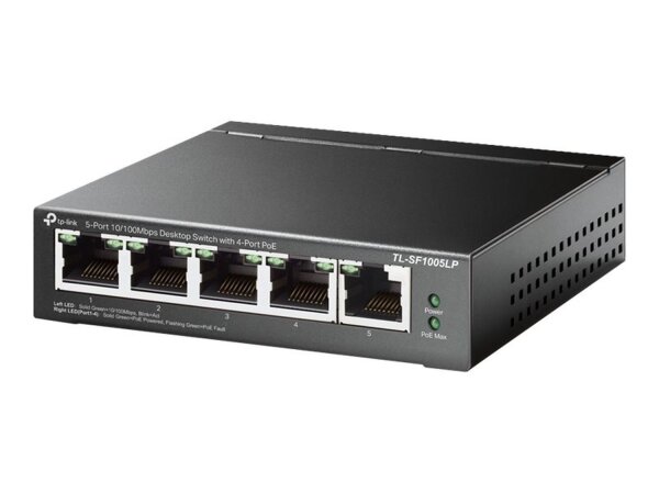 TP-LINK 5-Port 10/100 Mbps Desktop Switch with 4-Port PoE 41 W PoE Power, Deskto  ( TL-SF1005LP )