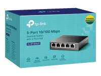 TP-LINK 5-Port 10/100 Mbps Desktop Switch with 4-Port PoE 41 W PoE Power, Deskto  ( TL-SF1005LP )