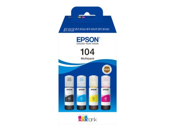 EPSON Ink/104 EcoTank 4-colour Multipack  ( C13T00P640 )