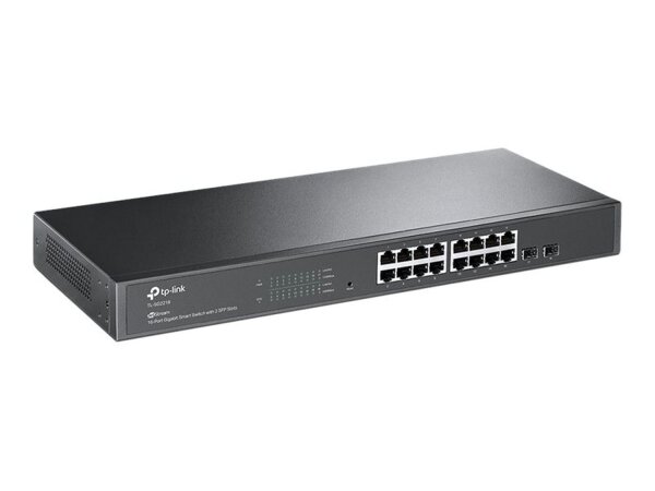 TP-LINK JetStream 16-Port Gigabit Smart Switch with 2 Gigabit SFP Slots  ( TL-SG2218 )