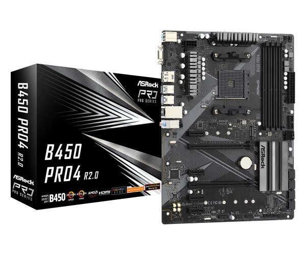 ASROCK B450 PRO4 R2.0 SAM4  ( 90-MXBEE0-A0UAYZ )